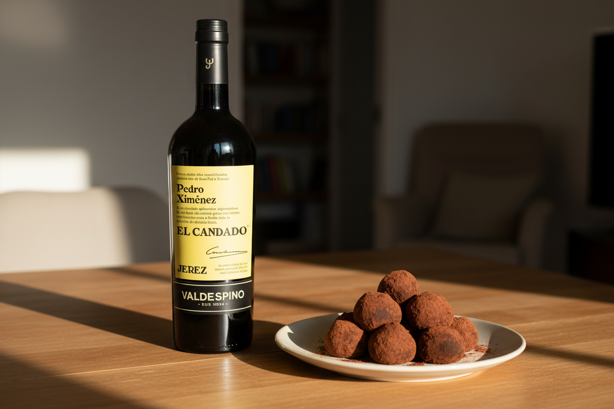 Trufas de chocolate con El Candado Pedro Ximénez