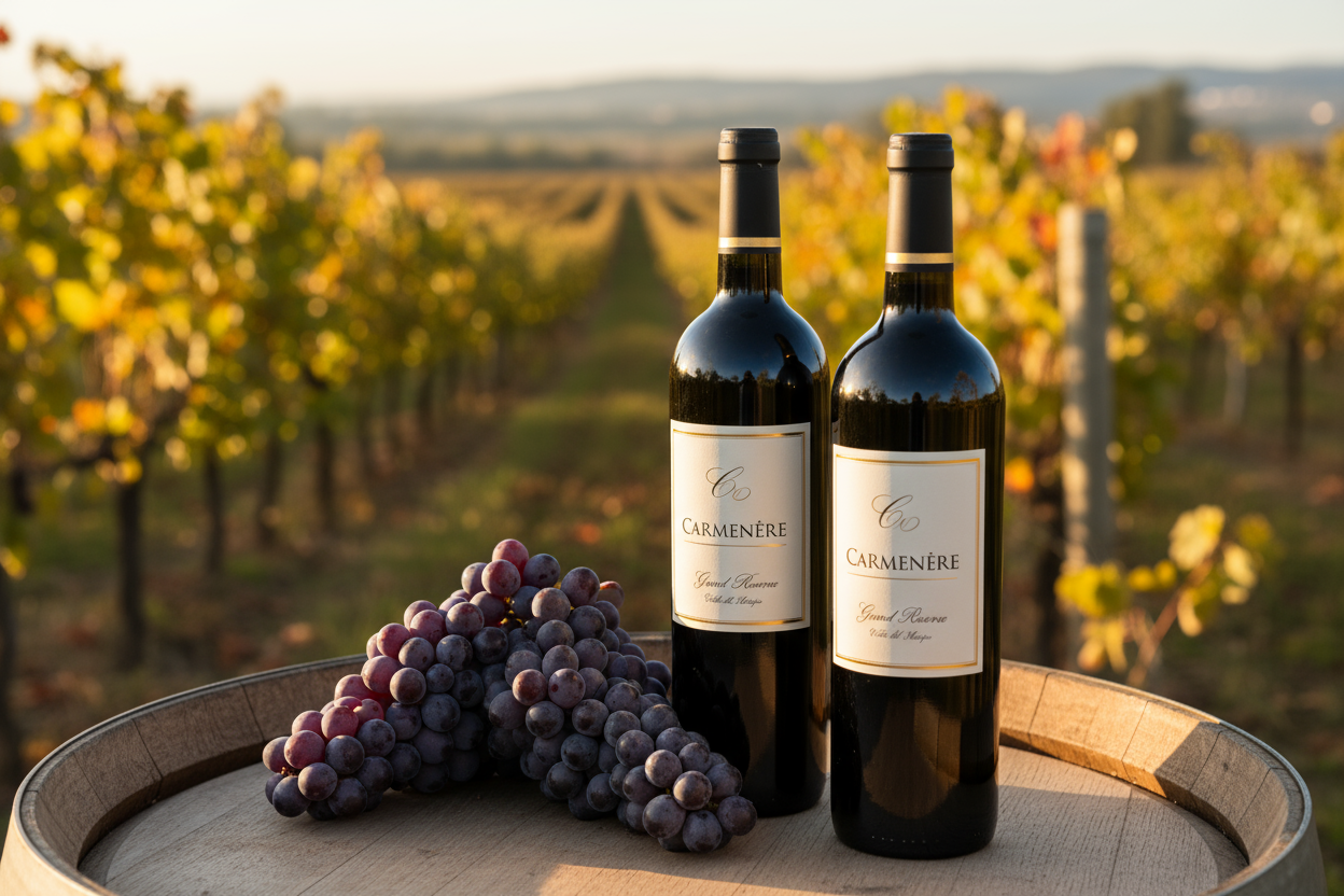 Uva Carmenere con vinos que la representen poniendo el nombre de la uva en la etiquetaslider_item_HiMBLA