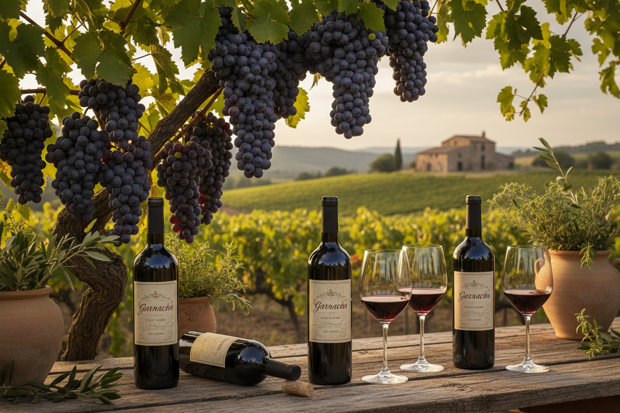 Uva Garnacha con vinos