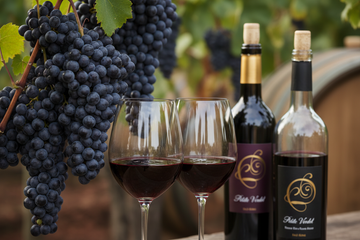 Uva petite Verdot con vinos 