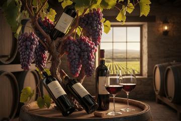 Uva Pinot Noir con vinos 