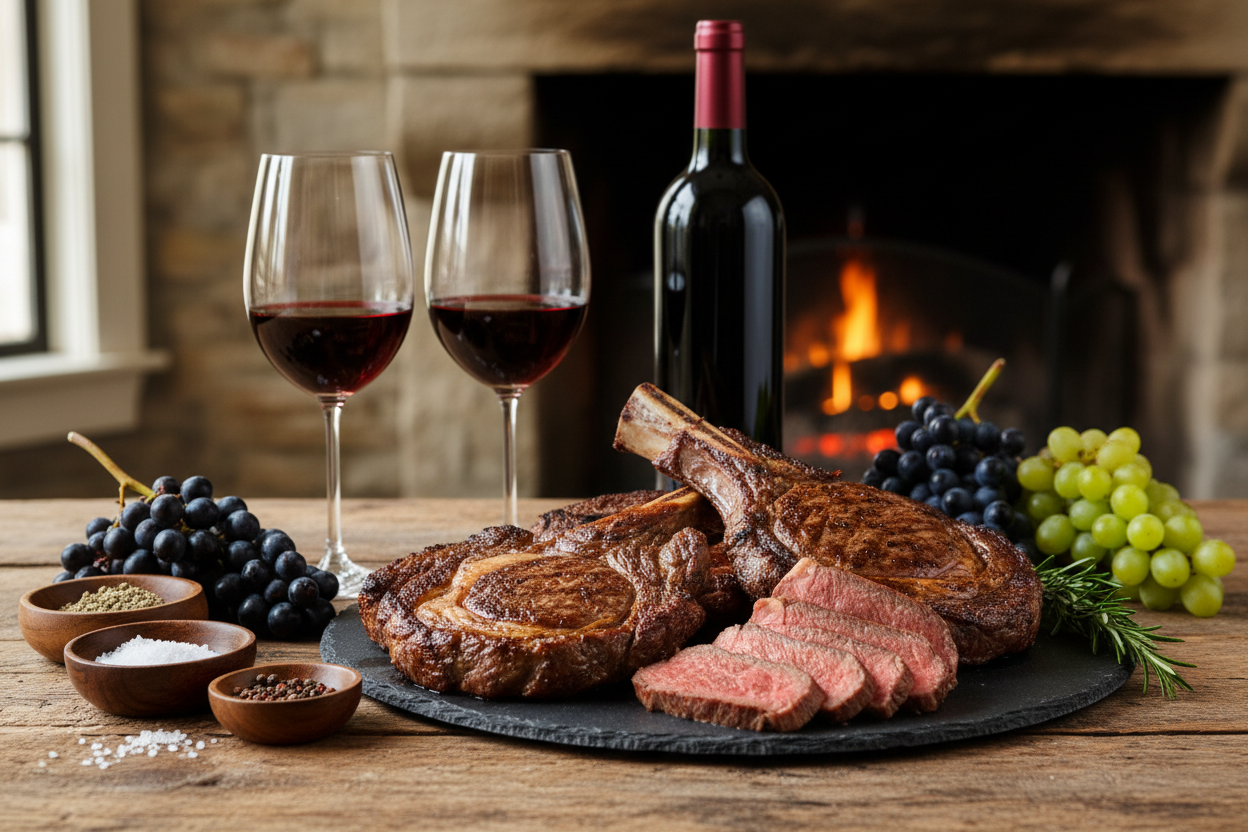 Uvas y vinos de maridaje para cortes grasos, quita textos. slider_item_HiMBLA