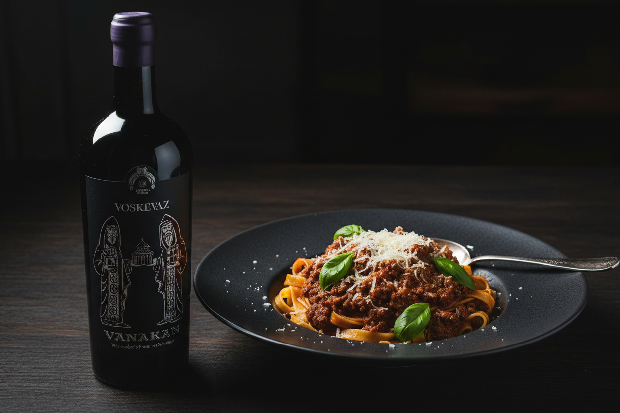 Vanakan con bolognesa