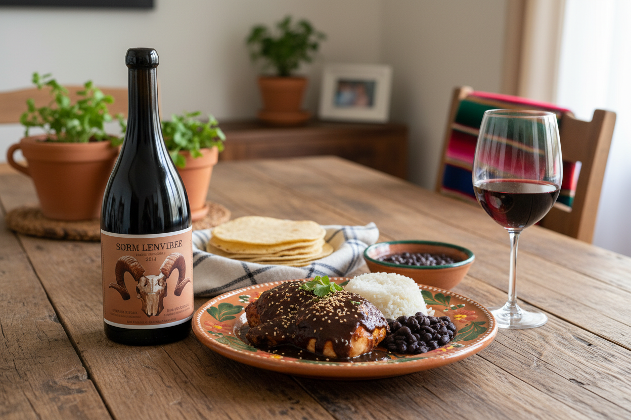 Venge Signal Fire Zinfandel con Mole Negro