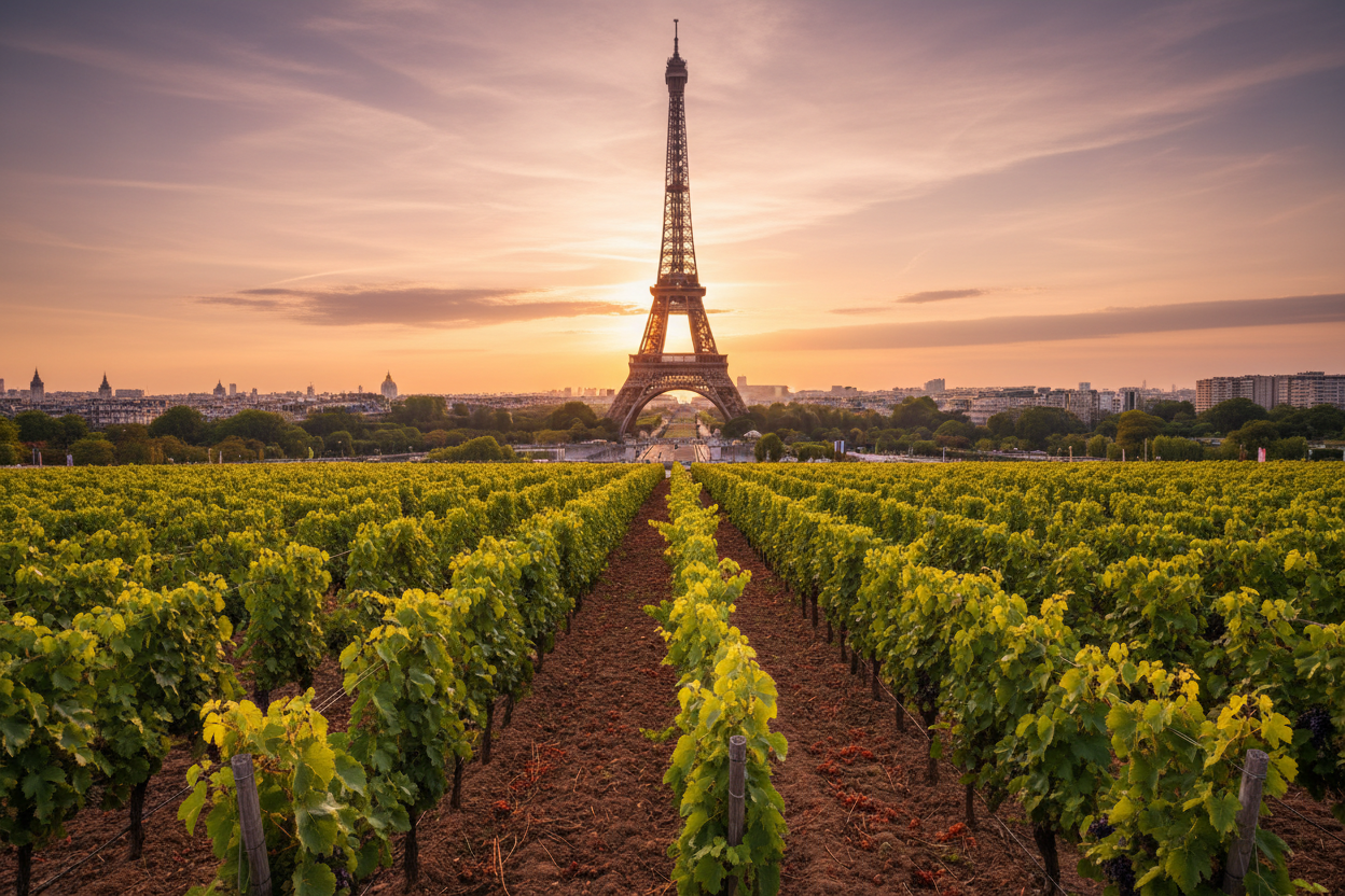 Viñedo a los pies de la torre eiffel