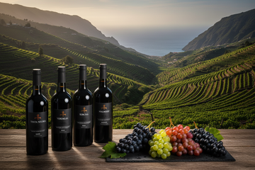 Viñedo en Madeira portugal con vinos y uvas regionales