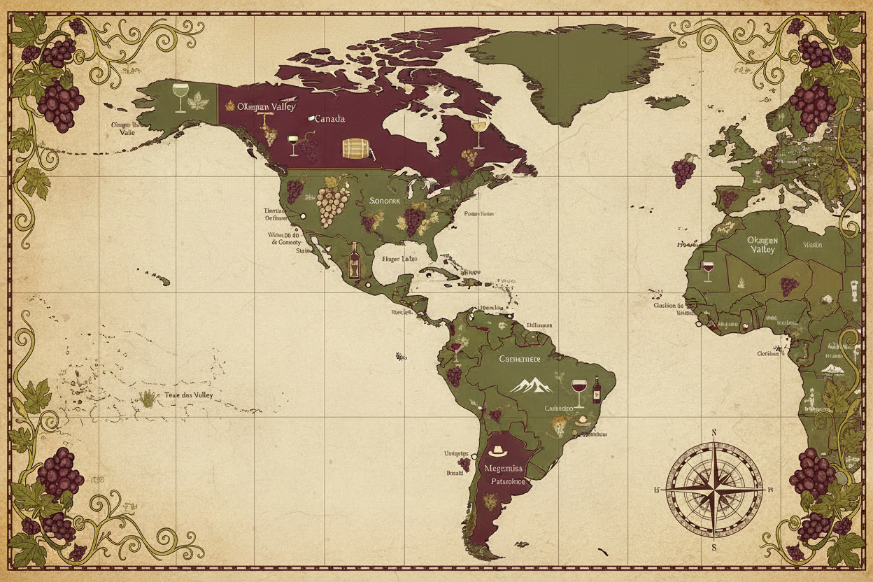 Viñedos del continente americano ubicados en un mapa slider_item_HiMBLA