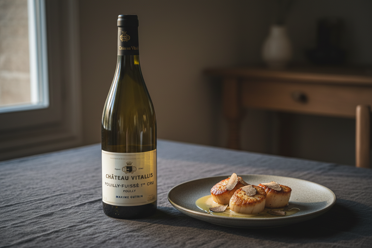 Vieiras con trufa — Pouilly-Fuissé 1er Cru
