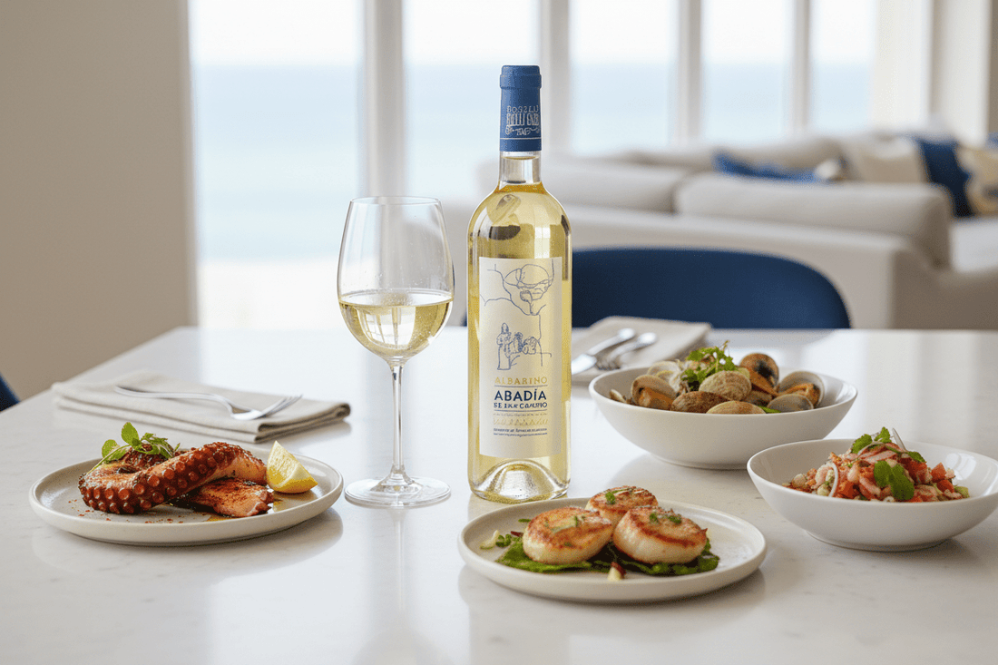 Vino Blanco Abadía de San Campio 750ml D.O. Rías Baixas - Vino de España - La Cava