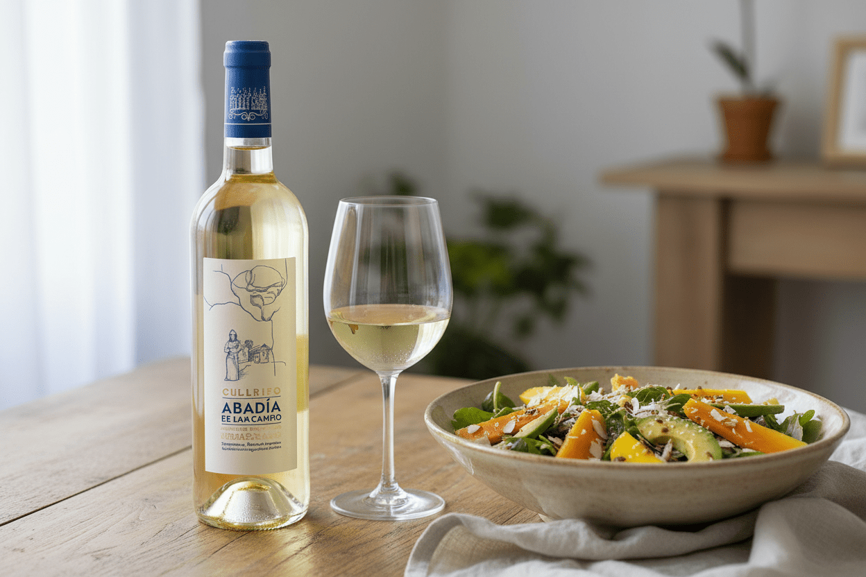 Vino Blanco Abadía de San Campio Albarño 750ml D.O. Rías Baixas - Vino de España - La Cava