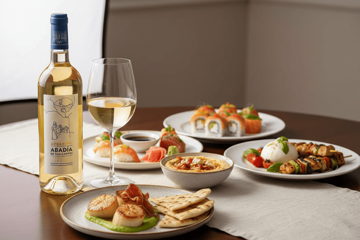 Vino Blanco Abadía de San Campio Albarño 750ml D.O. Rías Baixas - Vino de España - La Cava