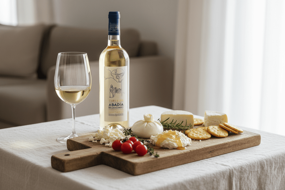 Vino Blanco Abadía de San Campio Albarño 750ml D.O. Rías Baixas - Vino de España - La Cava