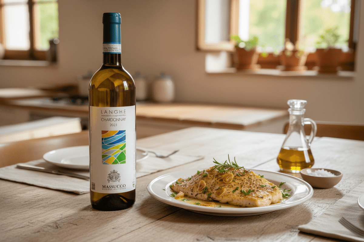Vino Blanco Azienda Massucco Langhe Chardonnay - Vino de Italia - La Cava