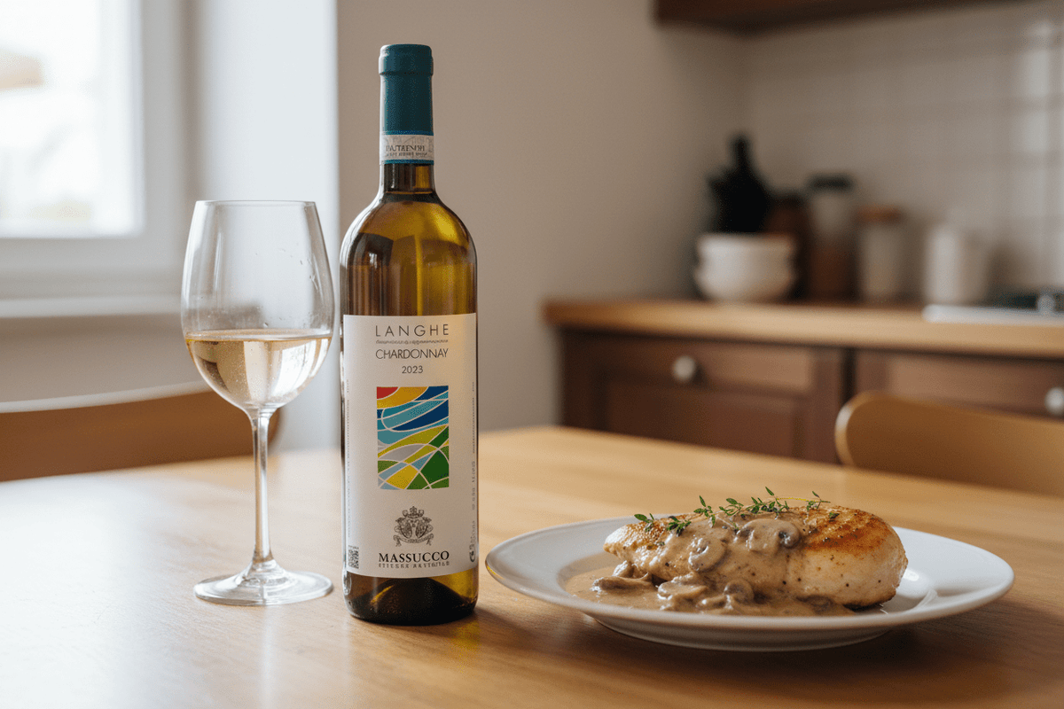 Vino Blanco Azienda Massucco Langhe Chardonnay - Vino de Italia - La Cava
