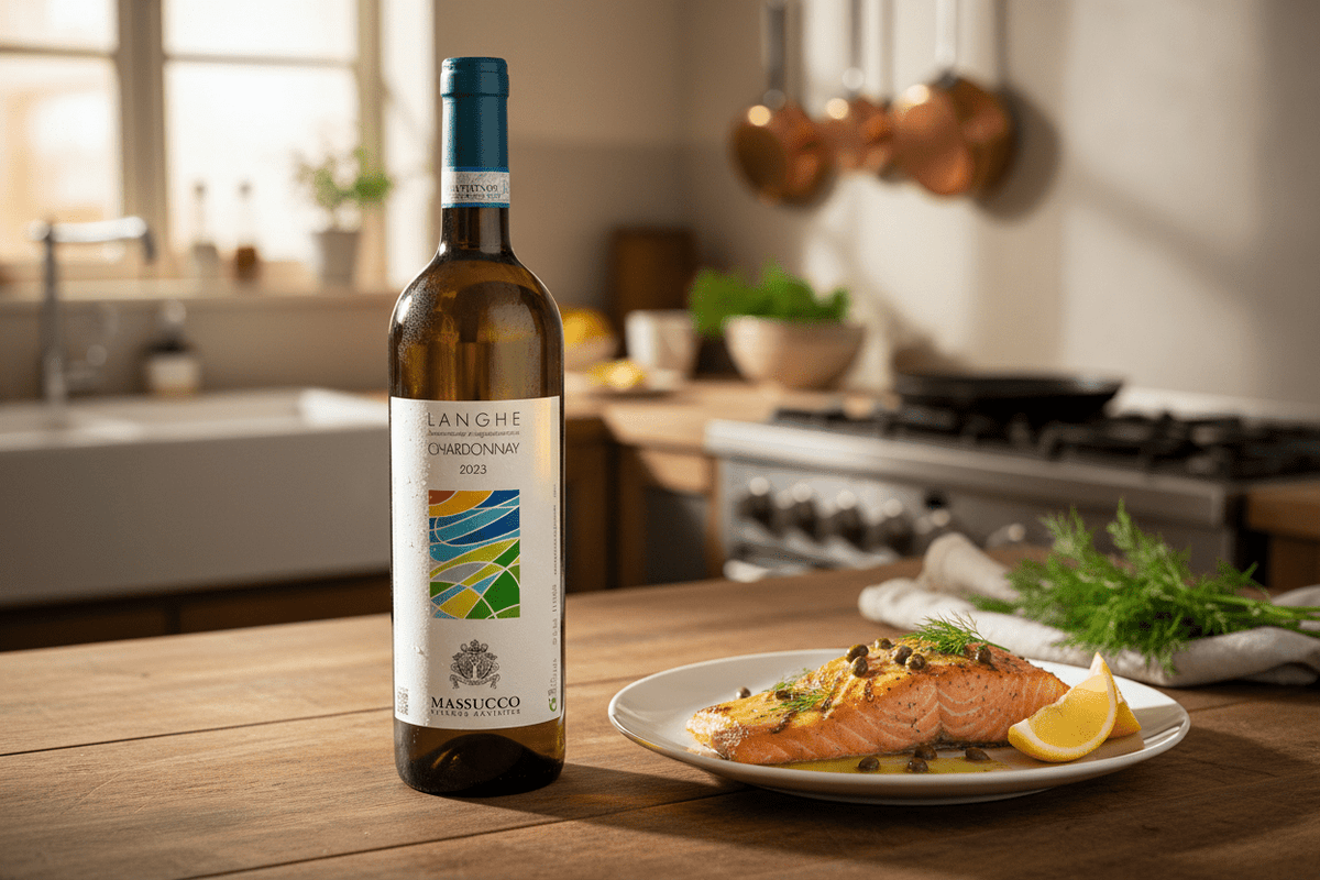 Vino Blanco Azienda Massucco Langhe Chardonnay - Vino de Italia - La Cava