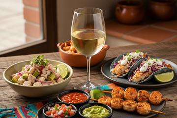 Vino Blanco con comida Mexicana