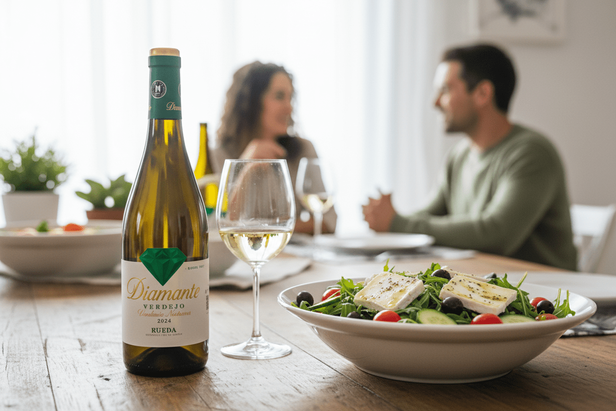 Vino Blanco Diamante Rueda Verdejo de 750 ml - La Cava