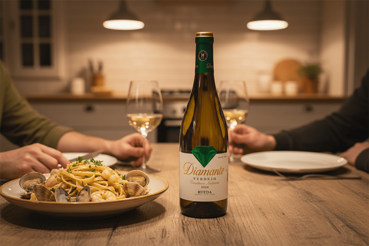 Vino Blanco Diamante Rueda Verdejo de 750 ml - La Cava