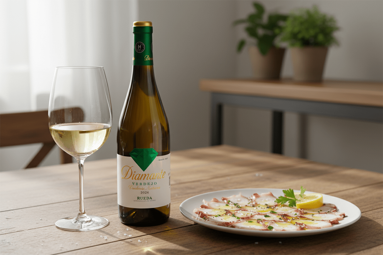 Vino Blanco Diamante Rueda Verdejo de 750 ml - La Cava