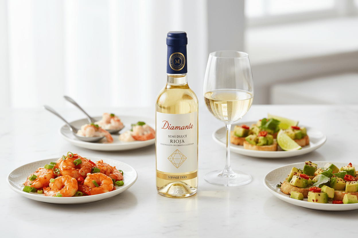 Vino Blanco Diamante Semidulce de 375 ml - La Cava