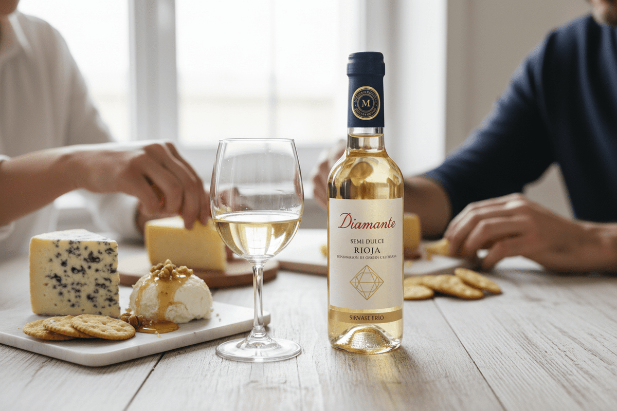 Vino Blanco Diamante Semidulce de 375 ml - La Cava