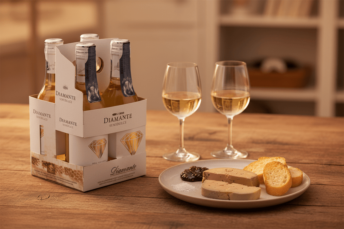 Vino Blanco Diamante Semidulce pack de 4 botellines de 187 ml - La Cava