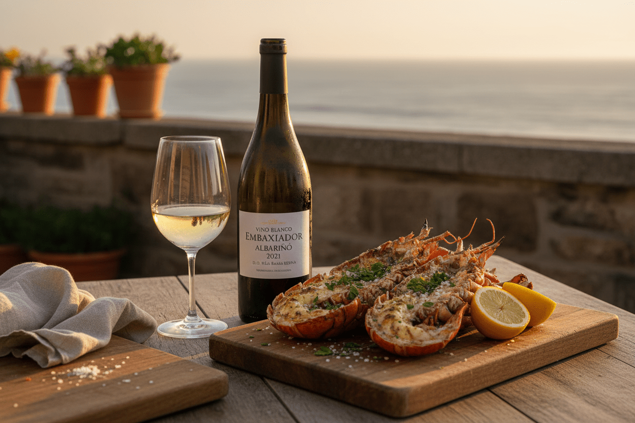 Vino Blanco Embaixador Albarño 2021 750ml D.O. Rías Baixas - Vino de España - La Cava