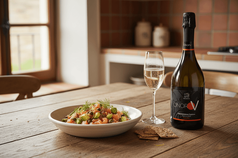 Vino Blanco Espumoso Andreola Martino Valdobbiadene Prosecco Extra Brut - Vino de Italia - La Cava