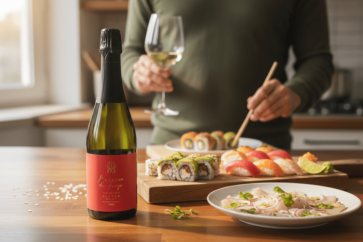 Vino Blanco Espumoso Barrica de Fuego Blancs Brut - Vino Mexicano - La Cavaslider_item_HiMBLA