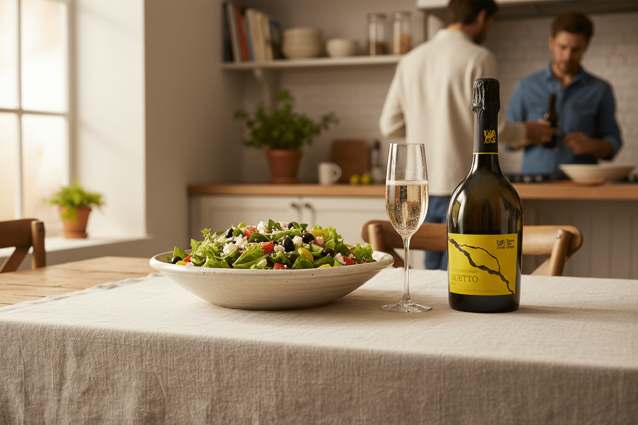 Vino Blanco Espumoso Duetto Spumante Brut - Vino Italia - La Cava