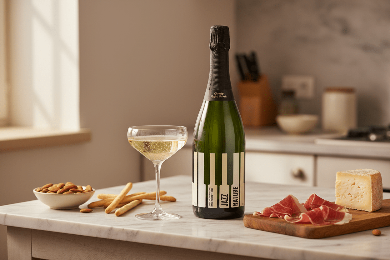 Vino Blanco Espumoso Jazz Nature Brut Reserva 750ml - Vino de España - La Cavaslider_item_HiMBLA