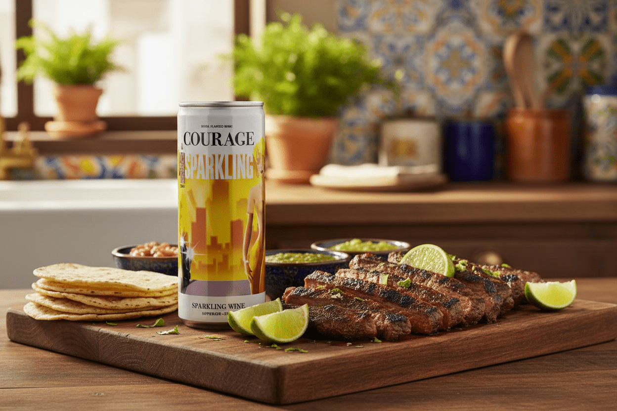 Vino Blanco Espumoso Lata Courage 250ml - La Cava