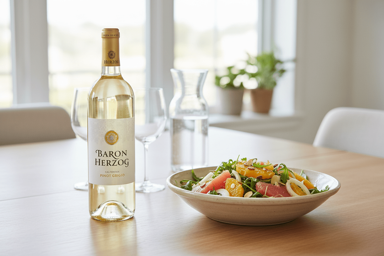 Vino blanco kosher baron herzog pinot grigio 750ml - Vino de Estados Unidos - La Cava