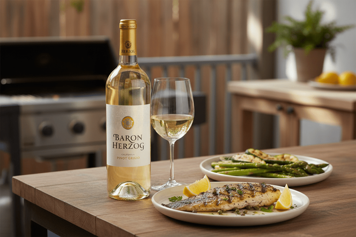 Vino blanco kosher baron herzog pinot grigio 750ml - Vino de Estados Unidos - La Cava