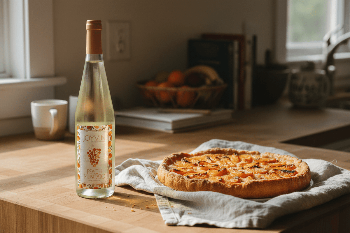 Vino blanco kosher joyvin moscato peach Italia 750 ml - La Cava