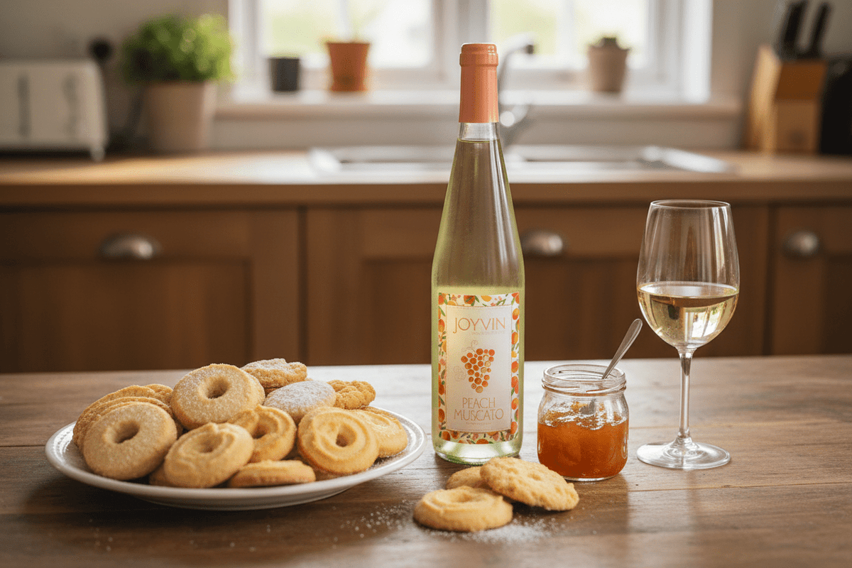 Vino blanco kosher joyvin moscato peach Italia 750 ml - La Cava