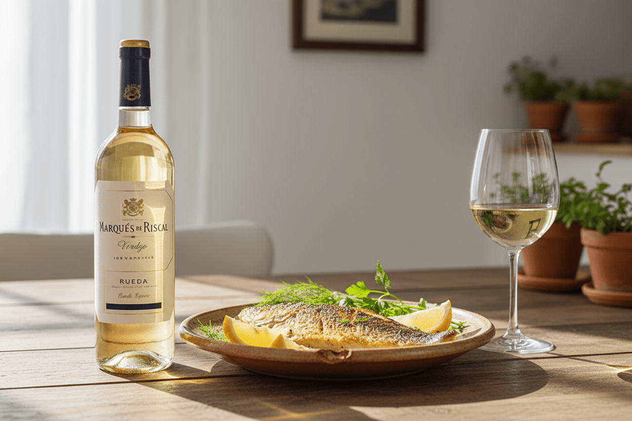Vino Blanco Marqués de Riscal Verdejo Ecológico 750ml D.O. Rueda - Vino de España - La Cavaslider_item_HiMBLA