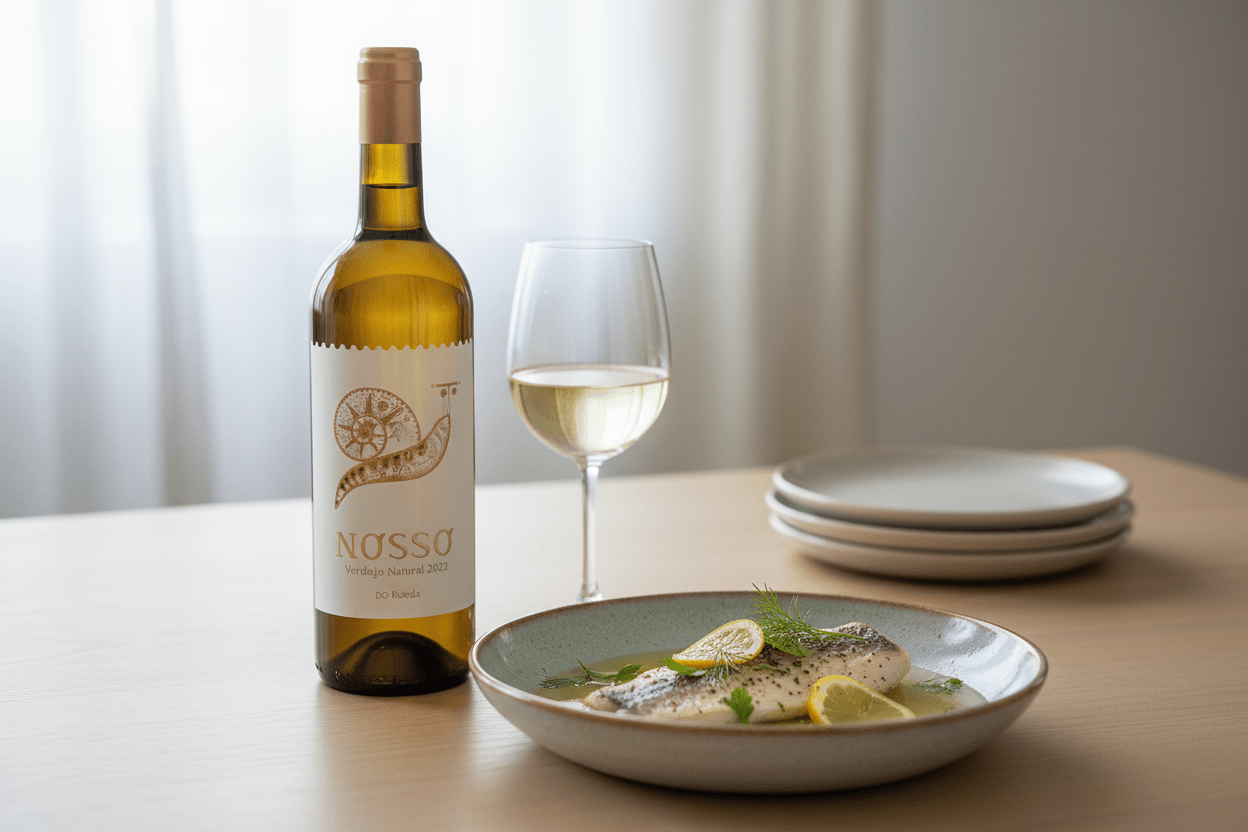 Vino Blanco Nuestro Verdejo Natural 2023 750ml D.O. Rueda - Vino de España - La Cava