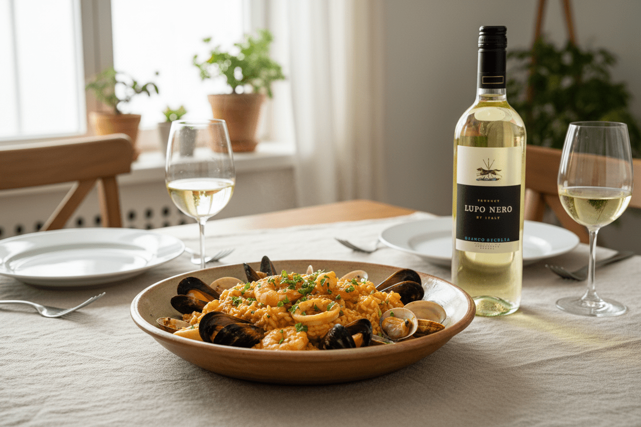 Vino Blanco Rocca Lupo Nero Blanco, Sicilia - Vino de Italia - La Cava