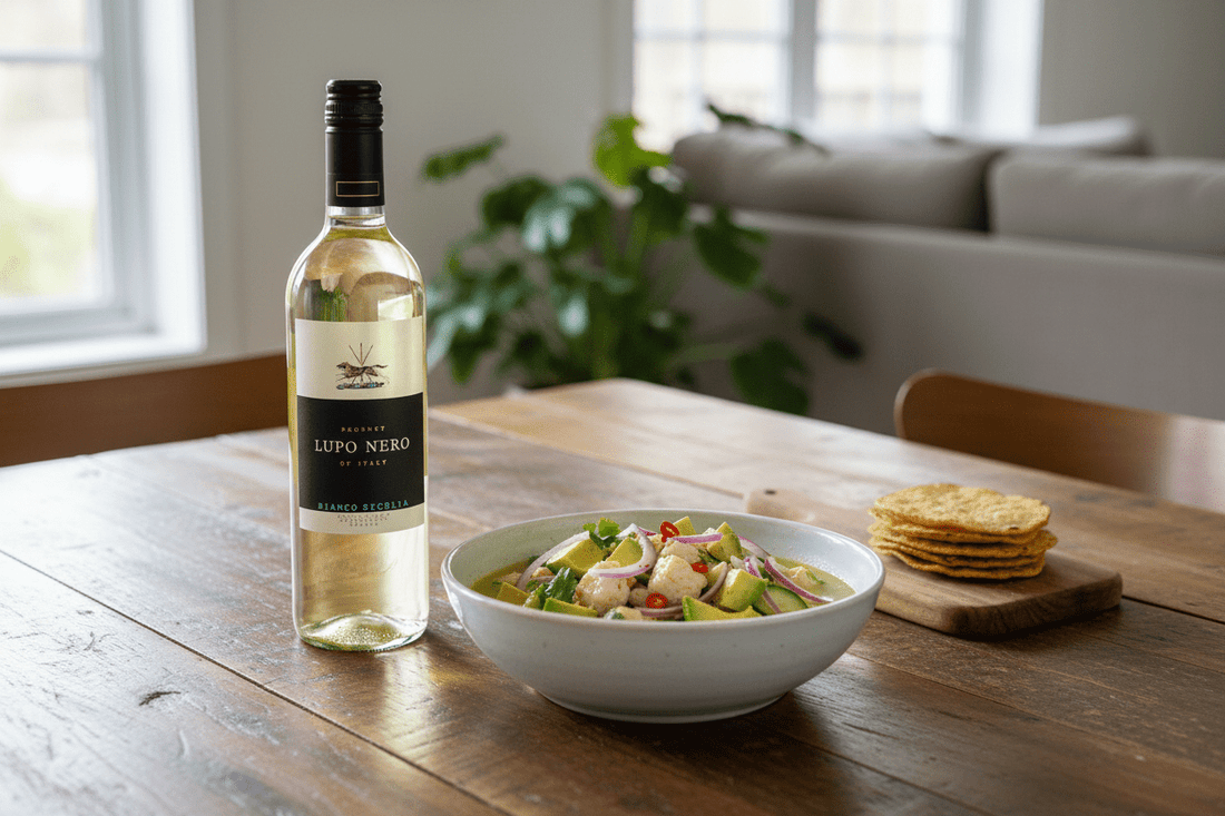 Vino Blanco Rocca Lupo Nero Blanco, Sicilia - Vino de Italia - La Cava