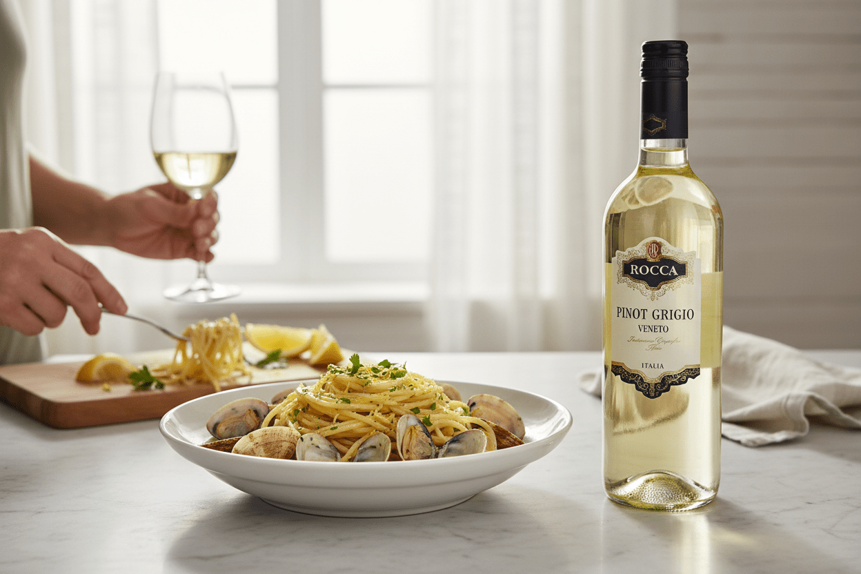 Vino Blanco Rocca Pinot Grigio Blanco, Venecia - Vino de Italia - La Cava