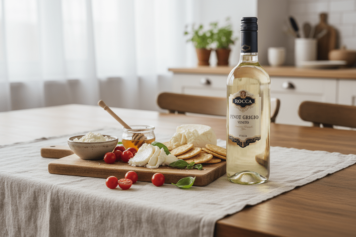 Vino Blanco Rocca Pinot Grigio Blanco, Venecia - Vino de Italia - La Cava