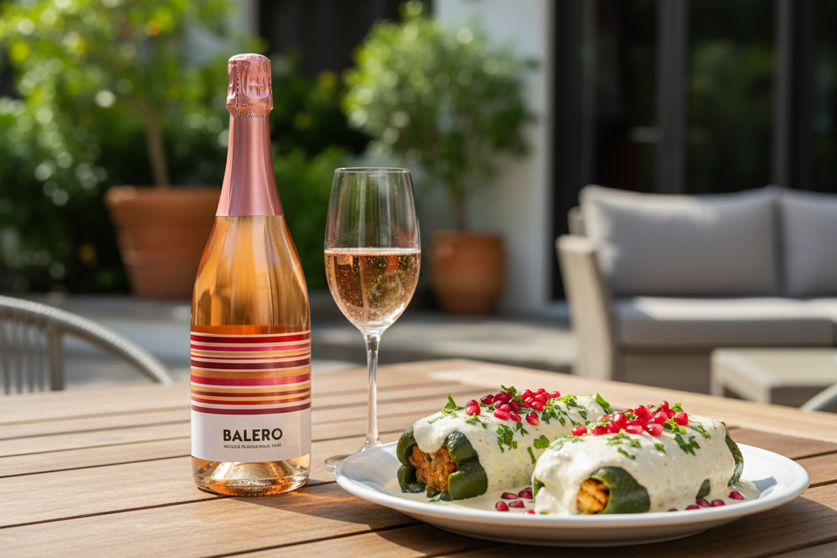 Vino Espumoso Balero Rosado 750ml Valle de Guadalupe, México - Vino Mexicano - La Cava