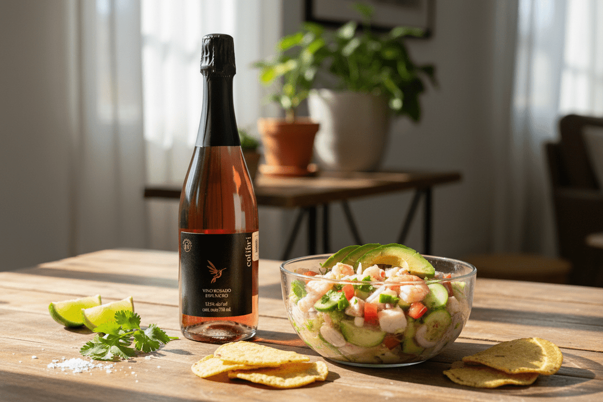 Vino Espumoso Colibrí Rosado 750ml Querétaro, México - Vino Mexicano - La Cava