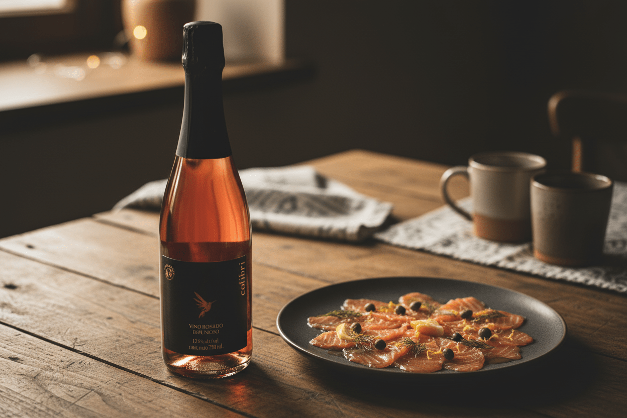 Vino Espumoso Colibrí Rosado 750ml Querétaro, México - Vino Mexicano - La Cava