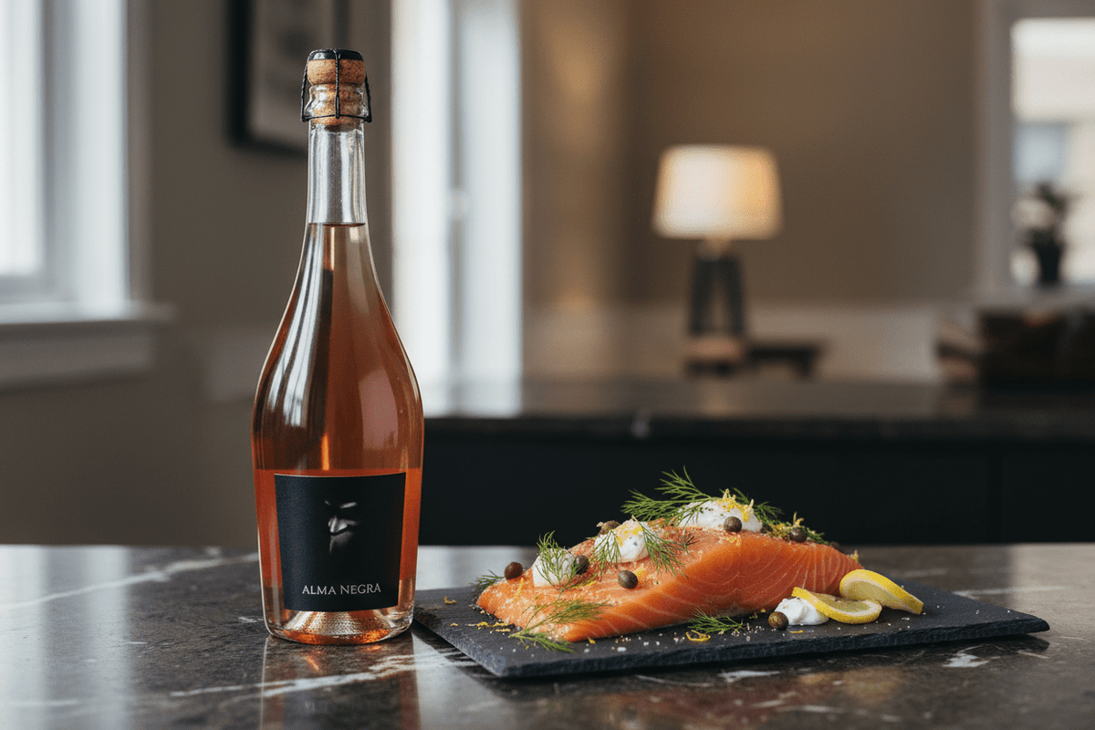 Vino Rosado Alma Negra Espumante Brut Nature Rose 750ml Argentina - La Cava
