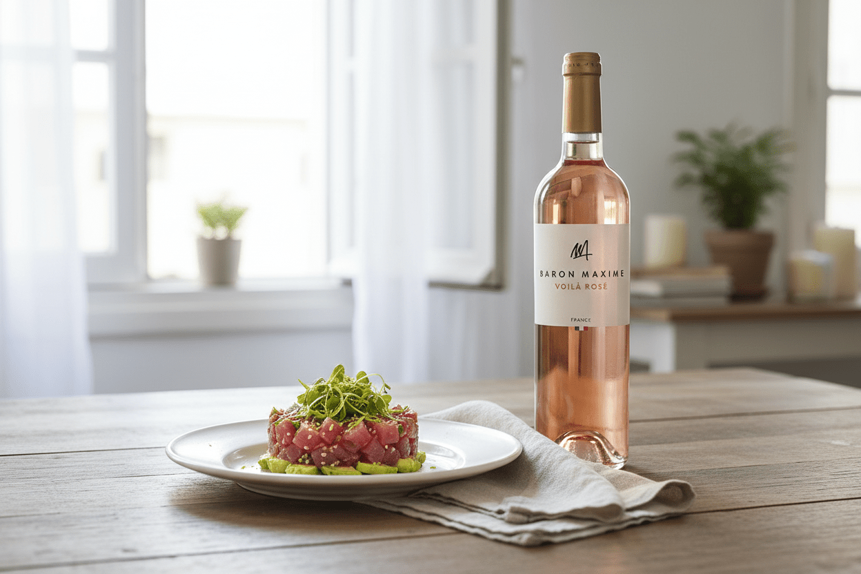 Vino Rosado Baron Maxime Voilà 750ml AOC Provence - Vino de Francia - La Cava