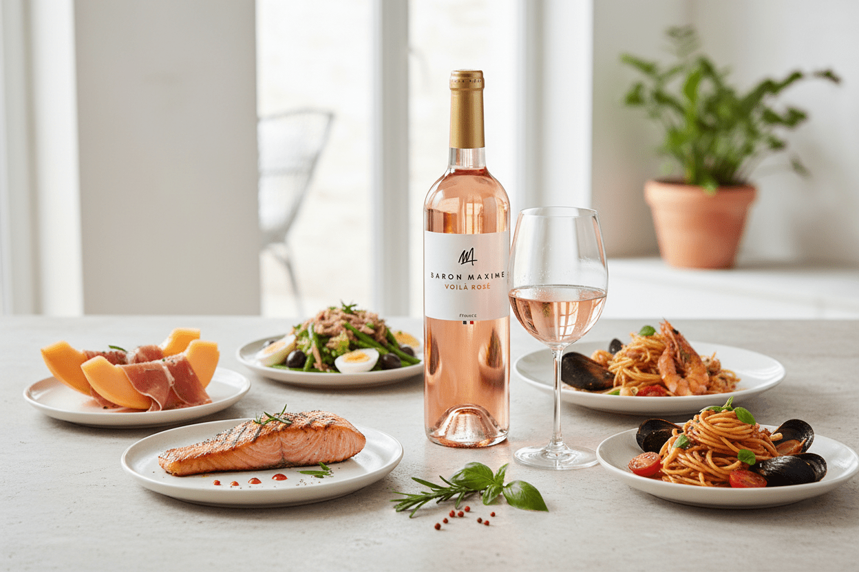 Vino Rosado Baron Maxime Voilà 750ml AOC Provence - Vino de Francia - La Cava
