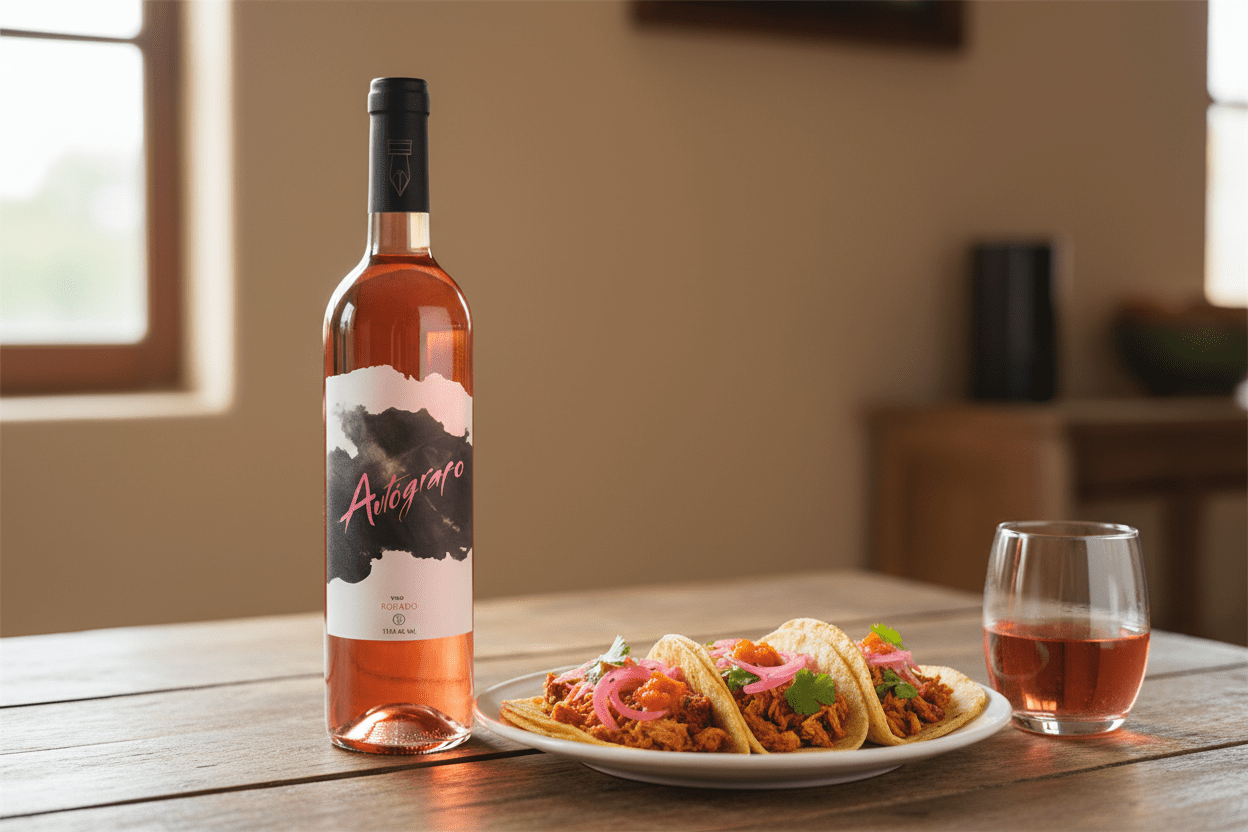 Vino Rosado Español Autógrafo - La Cava