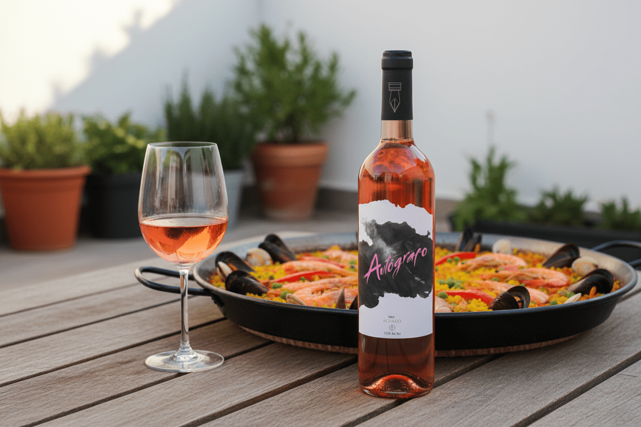 Vino Rosado Español Autógrafo - La Cava